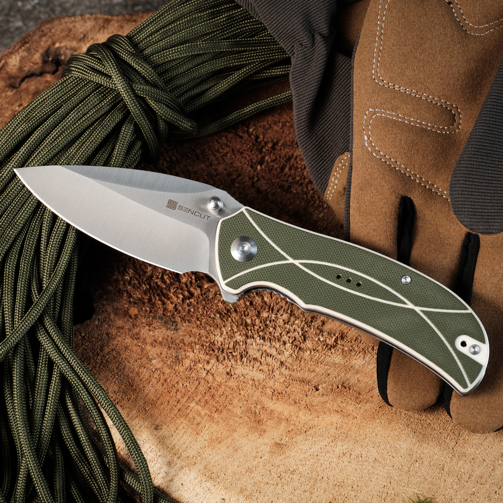 Нож складной туристический Sencut Hyrax, (8.4 см) 9Cr18MoV / G10 серый